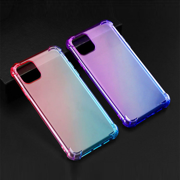 Gradient Colors Soft TPU Airbag Anti-Shock Cover Phone Cases For iphone XR X XS Max SE 5s 6 7 8 Plus iphone 2019