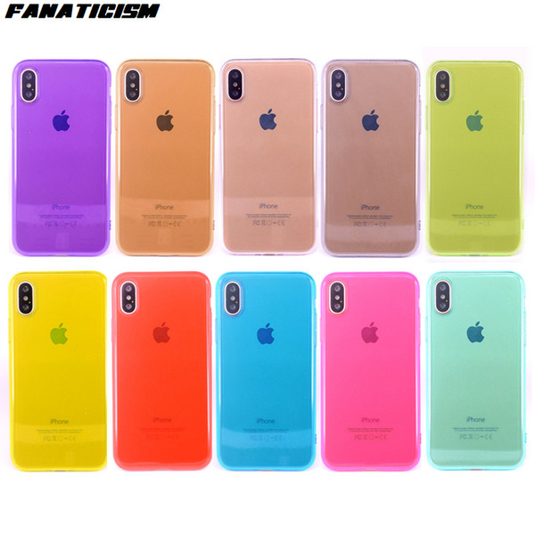 Candy Color Glossy Soft Silicone Case For iphone X XR XS Max 5 SE 6 7 8 Plus TPU Jelly Transparent Phone Cover