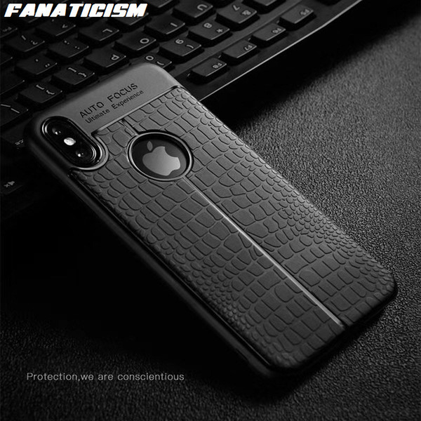 Fanaticism Magnetic Suction Soft Silicone Case For iphone X XR XS Max 6 6s 7 8 Plus Crocodile pattern Anti-knock TPU Phone Cover