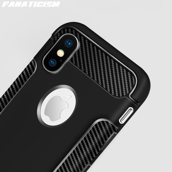 Fanaticism Fashion Carbon Fiber Soft TPU Silicone Case For iphone XR X XS Max SE 5s 6 7 8 Plus Shockproof Matte Cover