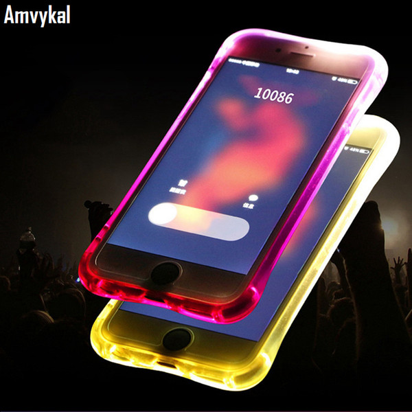 LED Call Light Silicone Case For iphone 11 Pro XR XS Max SE 6s 7 8 Plus Case Anti-knock Soft TPU Flash Cover