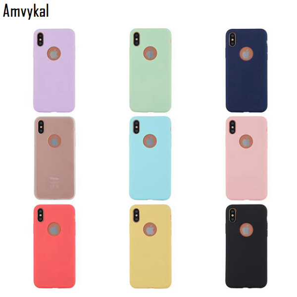 Candy Color Soft Silicone Case For iphone 11 Pro XR XS Max SE 6 7 8 Plus Jelly Matte Soft TPU Phone Cover