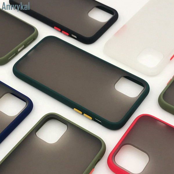 Shockproof Transparent Hybrid Silicone Phone Cases For iPhone 11 Pro Max X Xr Xs Max 6 8 7 Plus Matte Soft Back Cover