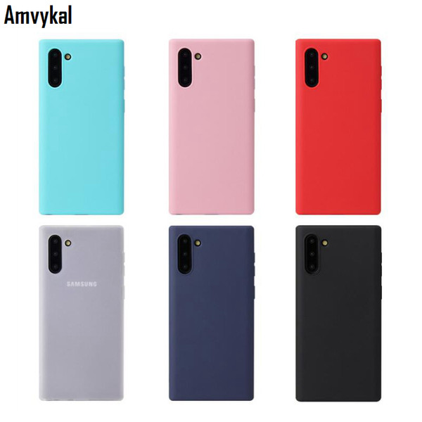 Candy Color Silicone Cases on For Samsung Note 8 9 10 Plus M10 M20 M30 M30s M40 Cover Slim Soft TPU Matte Coque