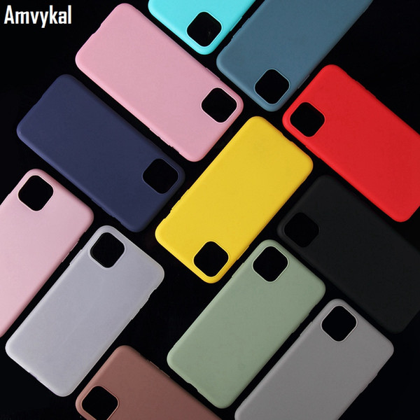 Candy Color TPU Soft Case For iphone 11 Pro XR XS Max 6S 7 8 Plus 5s Matte Solid Color Silicone Cover Coque