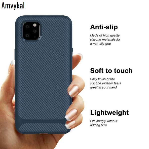 New Soft TPU Silicone Cover Carbon Fiber Design Anti-Scratch Phone Cases For iphone XR X XS Max 7 8 Plus XIR XI 2019