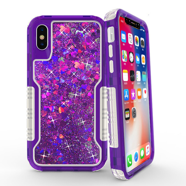 For Iphone XR Case Luxury Glitter Liquid Quicksand Floating Flowing Sparkle Shiny Bling Diamond Phone Case For Iphone XR XS Max