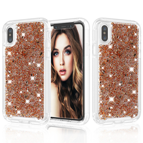 Luxury Glitter Sparkle Shiny Bling Case Soft TPU Hard PC Back Cover for Iphone XR XS Max