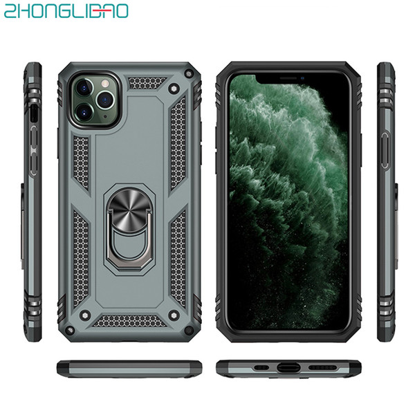 case for iphone 11 pro max for Samsung Note10 S10 Plus A70 for huawei p30 mate 20 pro silicon Hybrid Strong Bumper Anti-fall Armor Cover