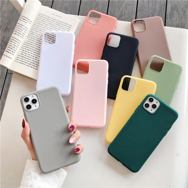 Color soft Silicone Case For iPhone 11 Pro xs max xr 5 5s se 6 6s 7 8 plus cover Coque