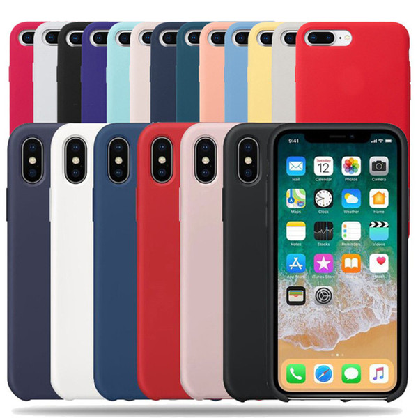 High-quality With LOGO Silicone Case For iPhone x xs xr 8 7 6 6s Plus Phone Silicon Cover For iphone 11 pro xs max case With Retail Box