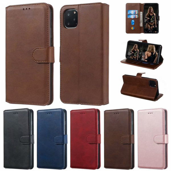 Retro Leather Flip Case for IPhone 11 Pro Max Xr Xs Max 8 8plus 7 6 Plus 5s 5SE Card Wallet Phone Cover