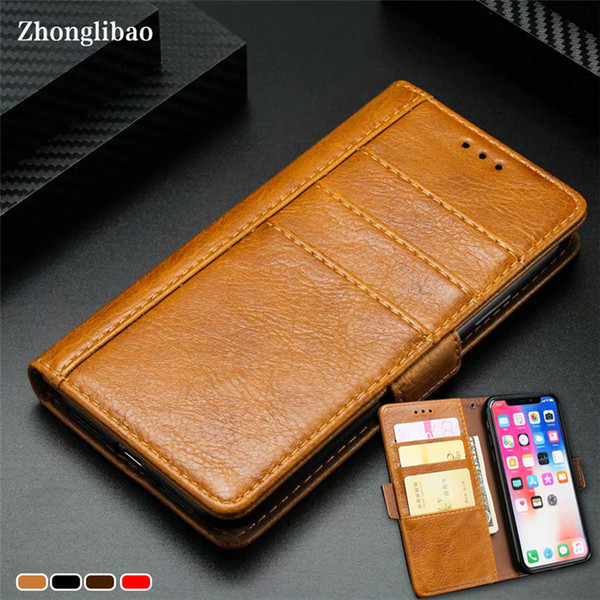 Luxury Leather Wallet Case for Iphone 8 7 6 6S Plus X XS MAX XR Card Slots Holder Stand Magnetic 360 Flip Cover