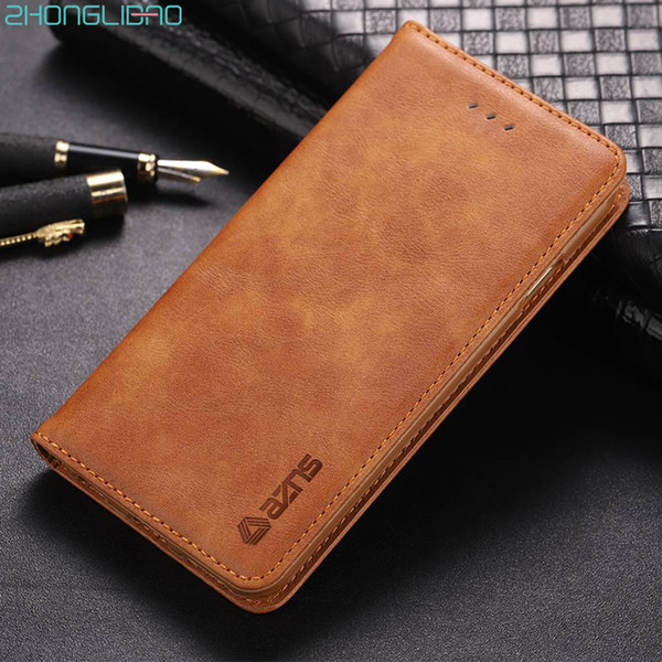 Vintage Magnet Flip Leather Case for IPhone 6 S 6s 7 8 Plus IPhone X XS Max XR Wallet Cover Card Slots Holder