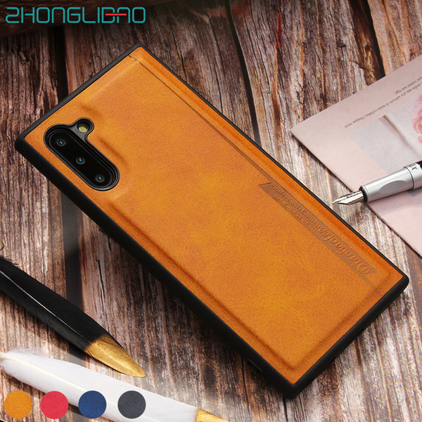 for iphone 11 pro max Pu Leather Back Case for Samsung Note10 S10 Plus A70 and for huawei p30 p20 mate 20 30 pro Silicone Tpu Cover