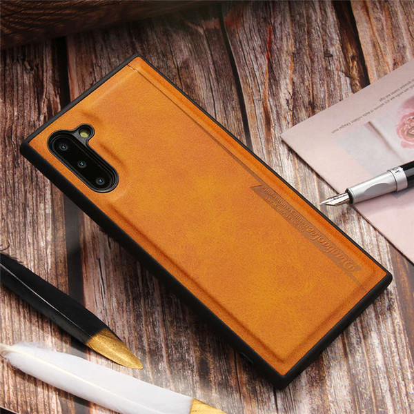 Pu Leather Back Case for Samsung Note 10 9 8 S10 S9 S8 Plus A50 A70 A80A90 A40 A30A20 Silicone Bumper Shockproof Cover