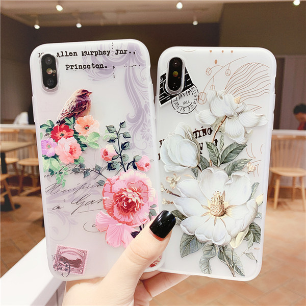 Luxury 3D Silicone Case For iPhone 11 Pro X XS MAX XR 6 7 6S 8 Plus 5S Shockproof Flower Phone Case Cover