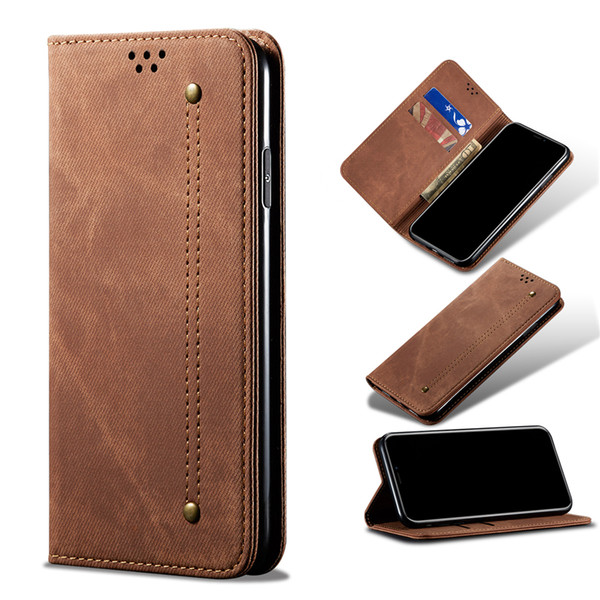 Denim Leather Flip Case for Samsung Galaxy A50 A30 A20 M30s A70 A10s A20s A50s A30s S10e S10 Plus 5G Magnetic Wallet Cover