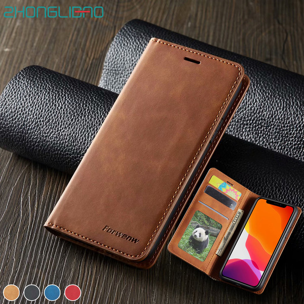 for iphone 11 pro max Luxury Leather Magnetic Flip Case for Iphone Xr 11 pro Xs Max X Card Wallet Stand Cover for apple 8 7 6 6s Plus 5 se s