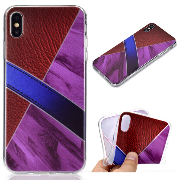 Soft TPU For iPhone X XS XR XS Max Case Cover Fashion Splicing Coloured marble Internet celebrity Mobile Phone Cases Covers