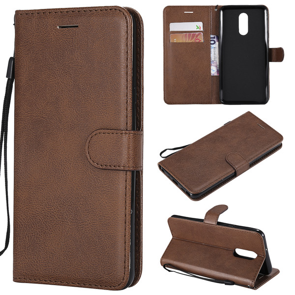 Wallet Case For LG Stylo 4 Q Stylus Flip back Cover Pure Color PU Leather Mobile Phone Bags Coque Fundas