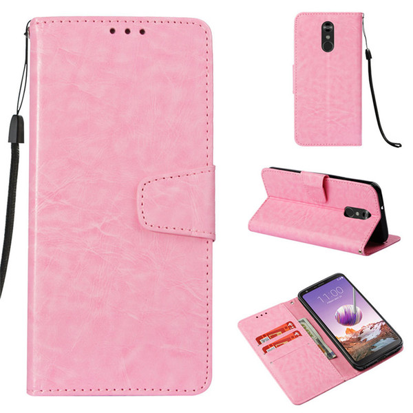 Retro Flip Case For LG Stylo 4 Cover Wallet Cases Holster Imitation Skin PU Leather Phone Bags Coque For LG Q Stylus