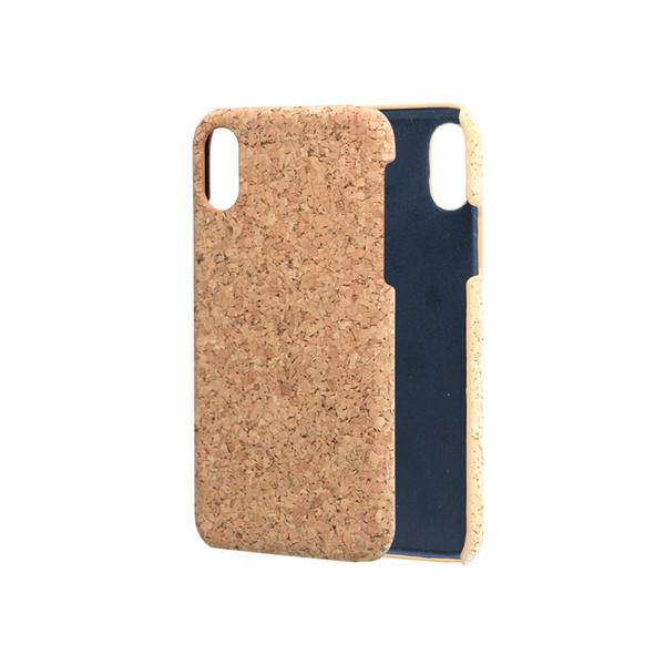 U&I Blank Cork Wood Phone Case For iPhone 6 6s 7 8 X 6Plus 7Plus Hard PC Back Dirt-resistant Protect Mobile Phone Case