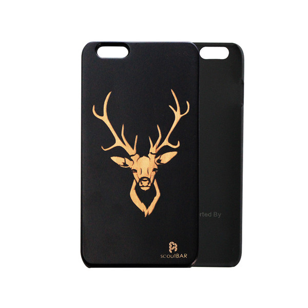 Wholesale Cheap Price Black Fashion Wood PC Cell Phone Case For iPhone 5 6 7 8 Plus X XS