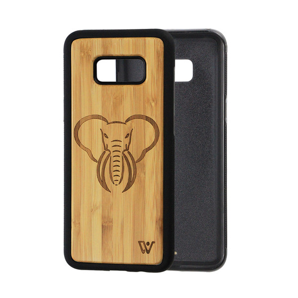 Bamboo Cherry Wooden Pattern Wood Protective Back Cover Cell Phone Case for iPhone 7 Engraving Phone Cases for iPhone 8