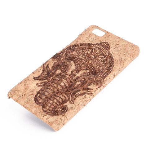 U&I Handcraft Wood Cell Phone Case for Huawei P8 Lite Shockproof PC Side Protective Back Cover Cases