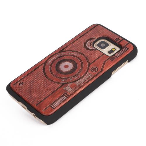 U&I ® Engraving wooden cell phone case for Samsung S7 S7 edge Covered PC Bumper Phone Case