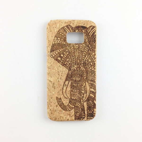 U&I For Samsung Galaxy S7 Edge Special Cork Wood Ultra Slim Wood Cell Phone Case Shockproof Mobile phone cases