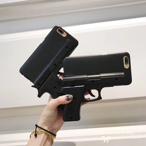 3D Gun Shape Hard Phone Shell Case Cover for iPhone 5S 6 6S 7 8 Plus X XS XR MAX