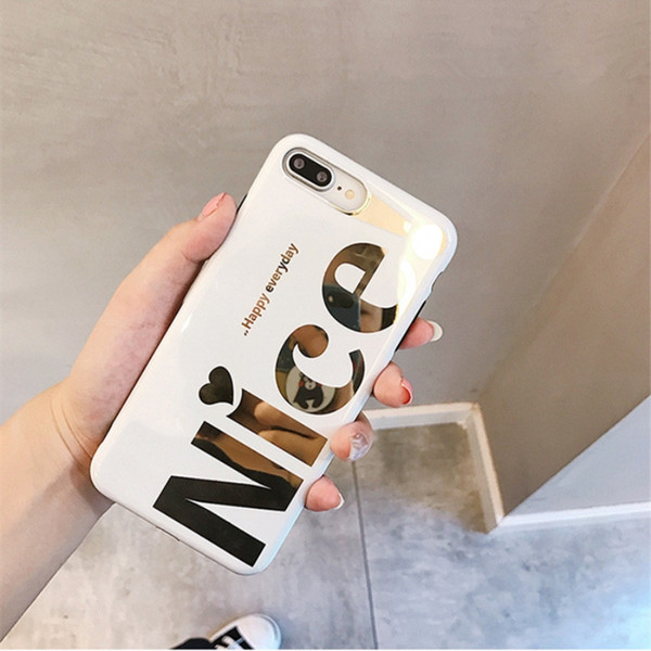 Gilt popular logo Nice! Cell phone case for iphone X 7/8plus/6s creative personality Anti-fall Men And Women for apple XSMAX XR