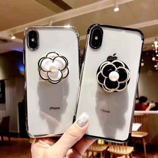 Camellia 3D Phone Case for iphone XS XR MAX TPU Flower Pattern Slim Sweet Girly Cover for iphone X 6 7 8PLUS