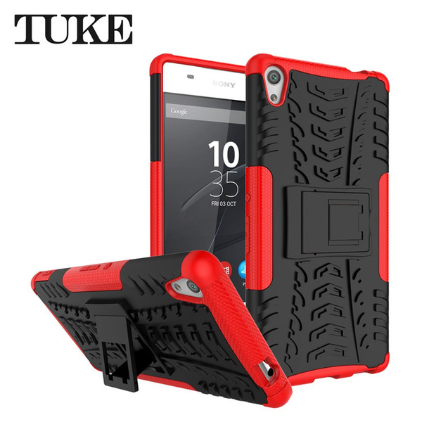 For Sony Xperia C6 XA ultra Heavy Duty Dual Layer Shock Resistant Armor Kickstand Cover Protector for Xperia C6 XA ultra