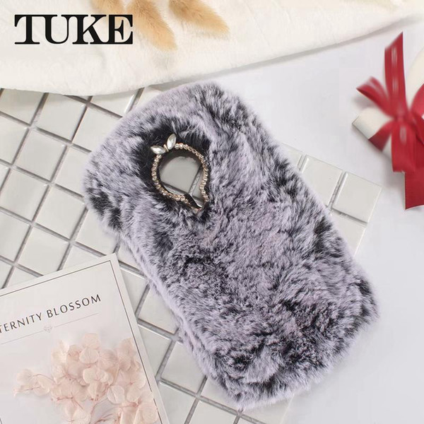 For Meitu M8 Case Cute Hairy Warm Fur Bling Rhinestone Plush Cover Case For Meitu T8