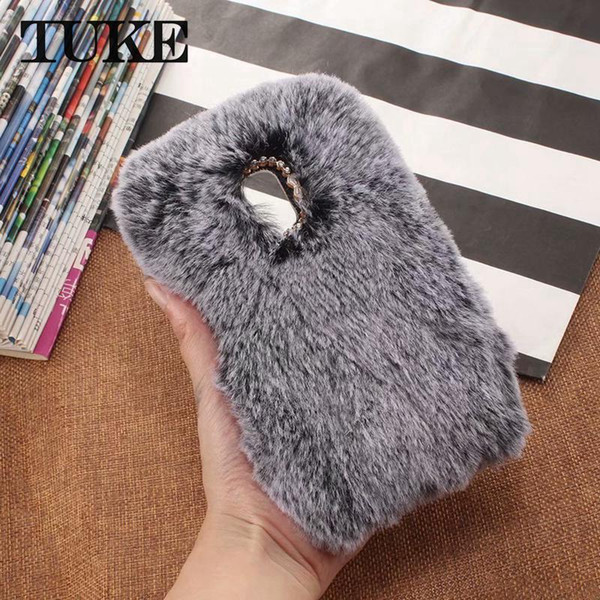 For Asus ZenFone 5 Lite ZC600KL Case Cute Hairy Warm Fur Bling Rhinestone Plush Cover Case for Asus ZenFone V Live V500KL