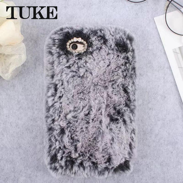 For OPPO A59 A73 F7 R11 R11S R15 Y55 Y59 Y67 Case Cute Hairy Warm Fur Bling Rhinestone Plush Cover Case for OPPO R9 R9S R11 Plus