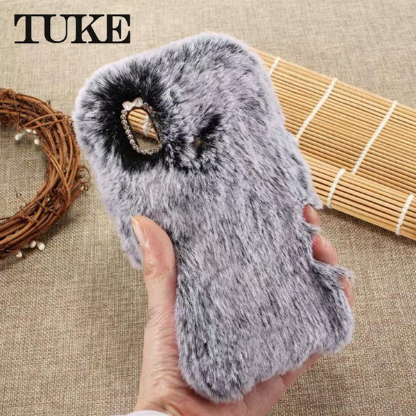 For Huawei Y6 ii P Smart P20 P8 lite 2017 Y5 Y9 2018 Maimang 5 6 Honor 7A 9 10 V10 Case Fur Rhinestone Cover Case for Huawei P10 P20 Plus