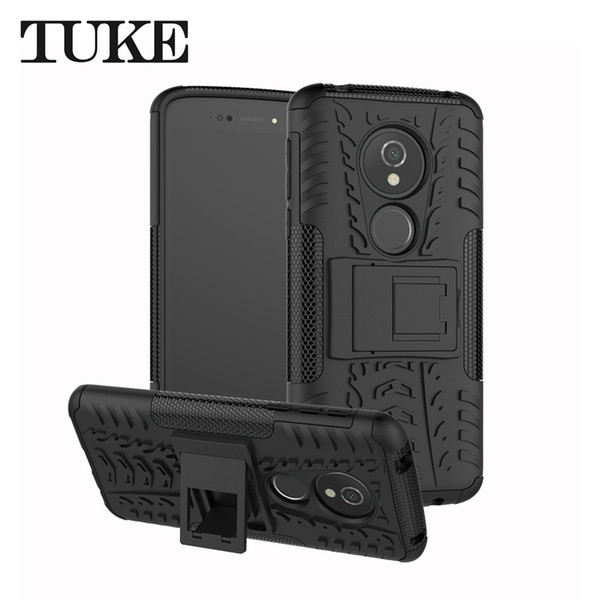 Case For Motorola Moto E5 Case Heavy Duty Combo Hybrid Rugged Dual Layer Armor Grip Cover With Stand For Motorola Moto E 5