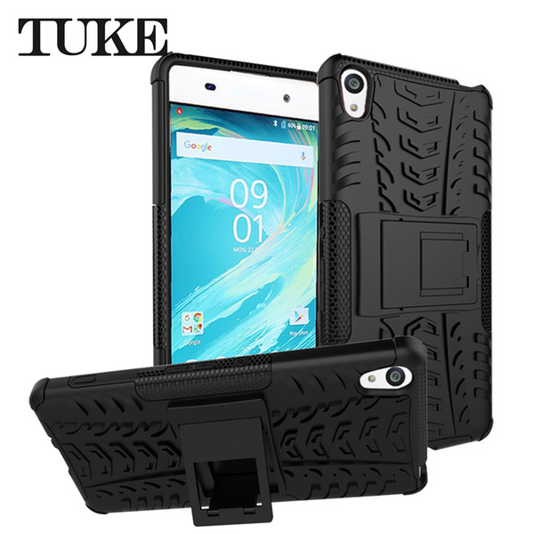 Luxury Heavy Duty Armor Shockproof Hard Soft Silicone Phone Case For Sony XA Double Protection Back Cover