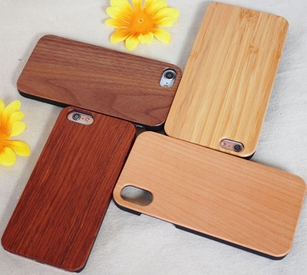 Customized Engraving Wood Phone Case For Iphone X XS Max XR 8 Cover Nature Carved Wooden Bamboo Cases For Iphone 6 6s 7 plus Samsung S9 S10