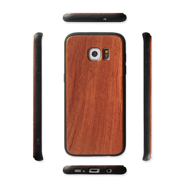 Good Looking Wood+TPU Phone Case For Samsung Galaxy S7/S7EDGE Soft Rubber Wooden Bamboo Cover S9 S8 PLUS Note8 Note 9