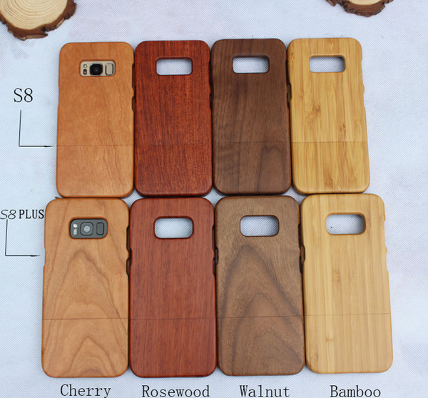 100% Real Wood Case For Samsung Galaxy S8 Phone Cover S8 Plus Nature Luxury Wooden Bamboo Hard Back Cases For Samusng S8 S8plus