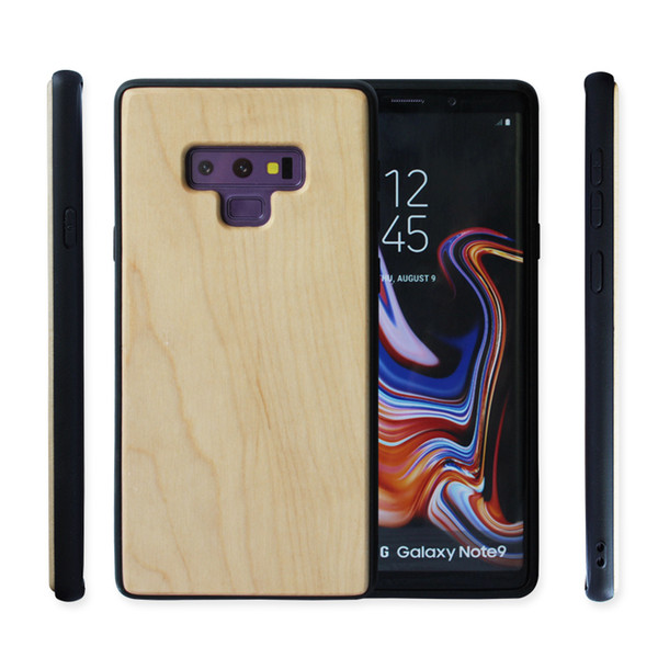 Real Wood+TPU Phone Case For Samsung Galaxy Note9/Note 9/Note 8/S9/S8PLUS Retro Bamboo Maple Phone Cover For Iphone XS/XR/7PLUS Wooden Cases