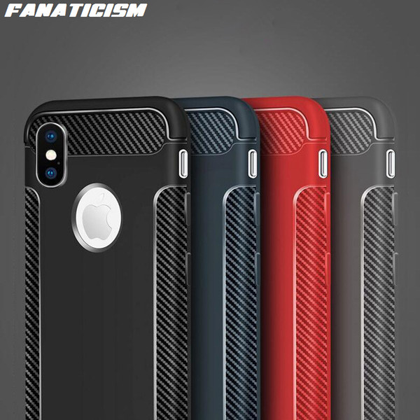 Fanaticism Carbon Fiber Soft Silicone Case For iphone X XR XS Max 5s SE 6s 7 8 Plus Soft TPU Shockproof Matte Cover