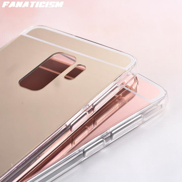 Fanaticism Electroplating Bling Mirror Soft TPU Phone Cases For Samsung S10 S7 Edge S9 S8 Plus Galaxy Note 9 8 Mirror Cover