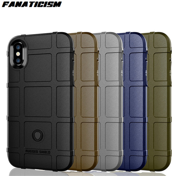 Fanaticism Luxury Rugged Shield Armor Cover For iphone XR X XS Max 6 7 8 Samsung S10 Plus S10e Shockproof Soft Silicone Case