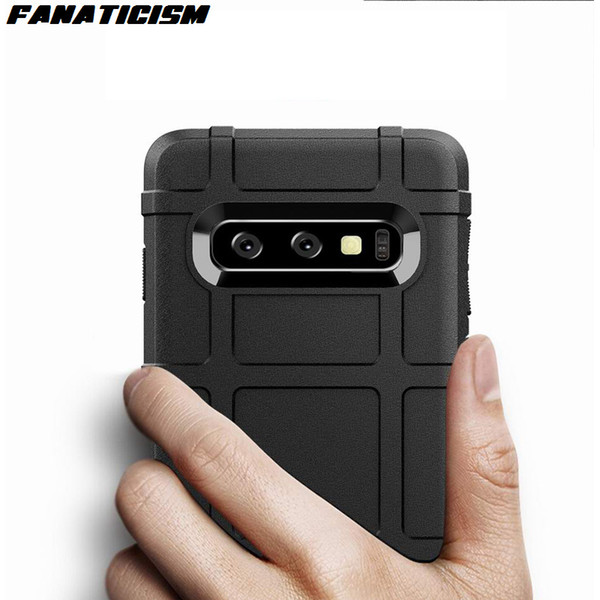 Fanaticism Rugged Shield Airbag Phone Cases For Samsung S8 S9 S10 Plus S10e Note 8 9 iphone Matte Shockproof Soft Silicone Cover